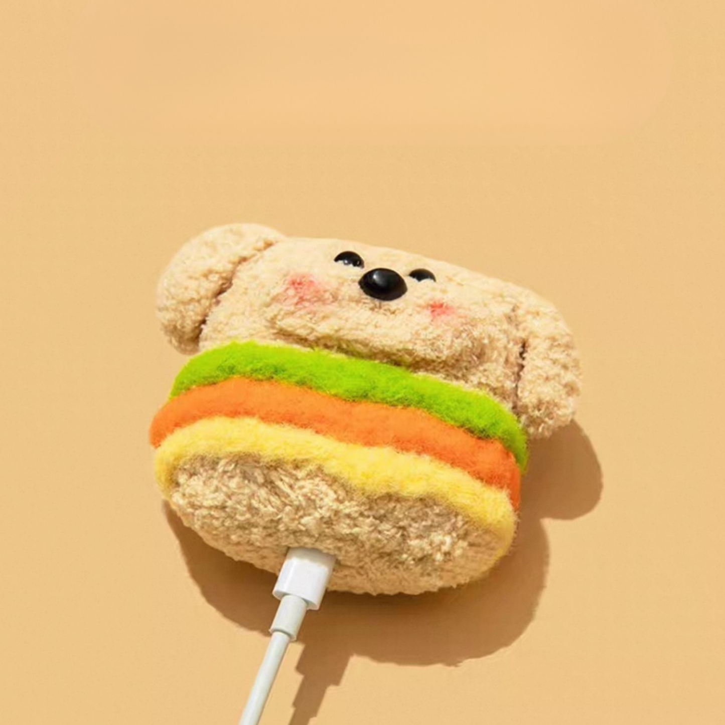Hamburger Puppy Airpods Case