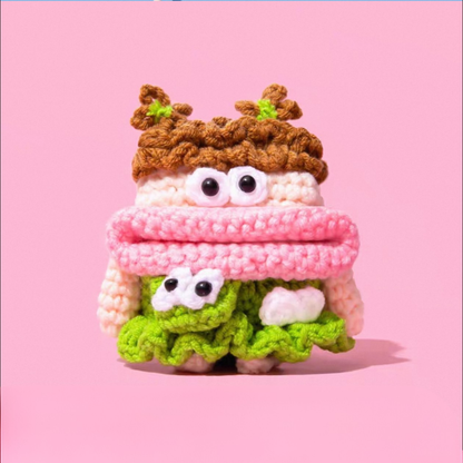 Curly-haired Girl Airpods Case