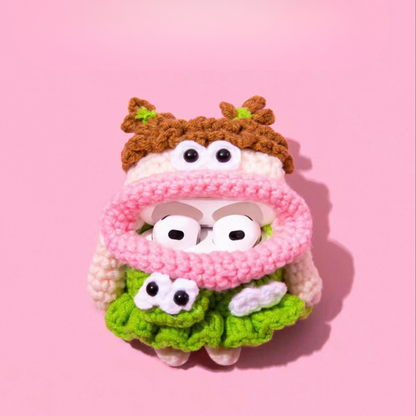 Curly-haired Girl Airpods Case
