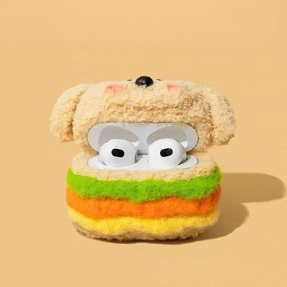 Hamburger Puppy Airpods Case