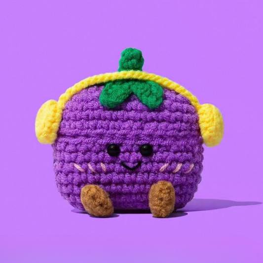 Cute Eggplant Airpods Case