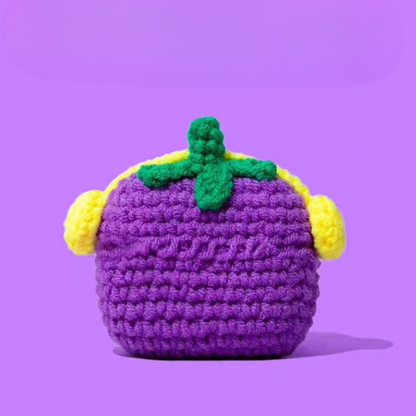 Cute Eggplant Airpods Case
